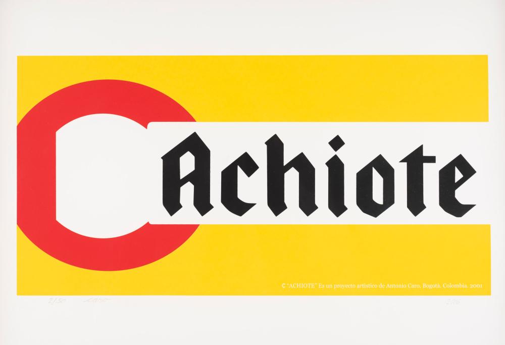 Antonio Caro (1950-2021) Achiote, 2016 Serigrafía Medidas: 71.5 x 50 cm Ed. 2/50 comparable sale