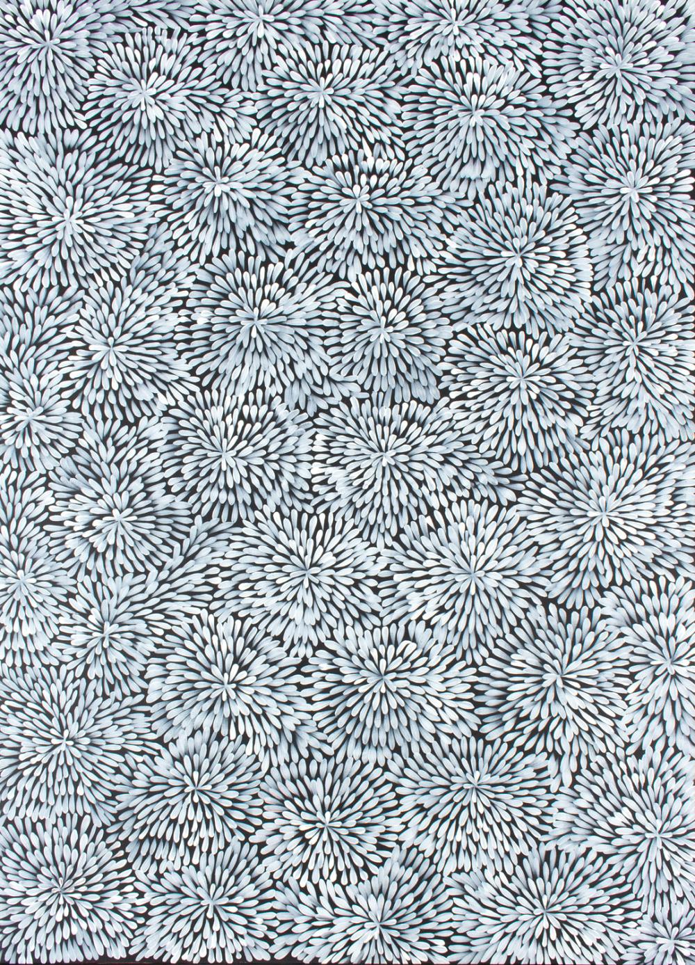 Louise Numina comparable auction result: louise numina medicine leaves flowering acrylic on canvas