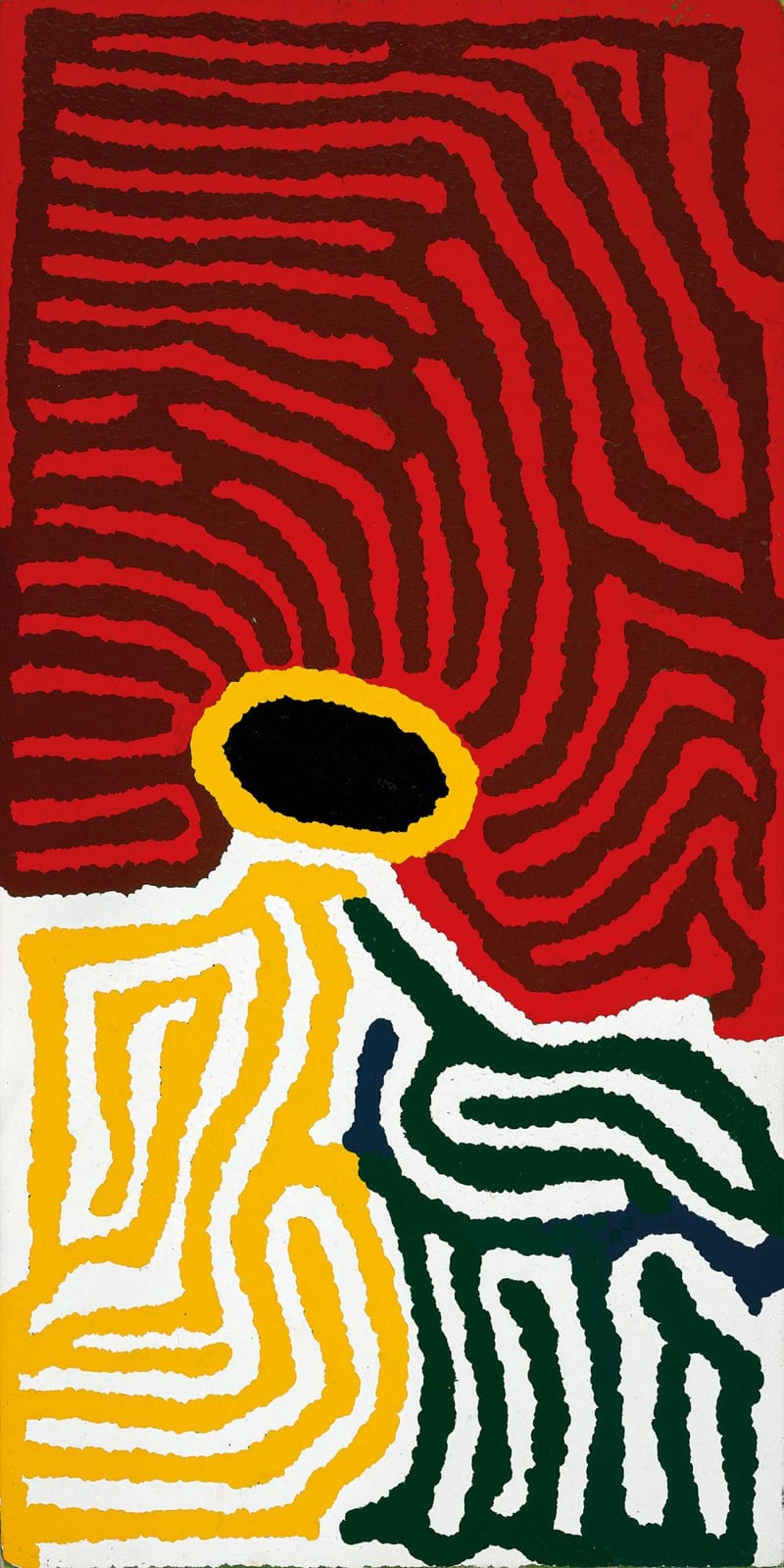 Lucy Yukenbarri Napanangka comparable auction result: lucy yukenbarri napanangka tjarlinyu rockhole in the great sandy desert wa 1999