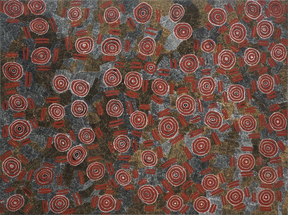 Wentja Napaltjarri comparable auction result: wentja napaltjarri born c 1940 rockholes west of kintore 2005 synthetic polymer paint on canvas