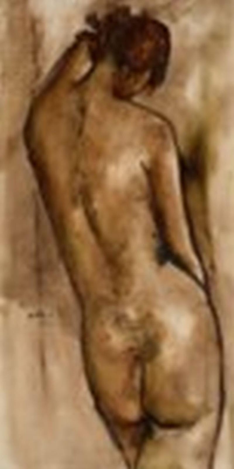 B. Vithal comparable auction result: b vithal 1935 1992 untitled nude oil on canvas 35 3 4 x 18 in 90 8 x
