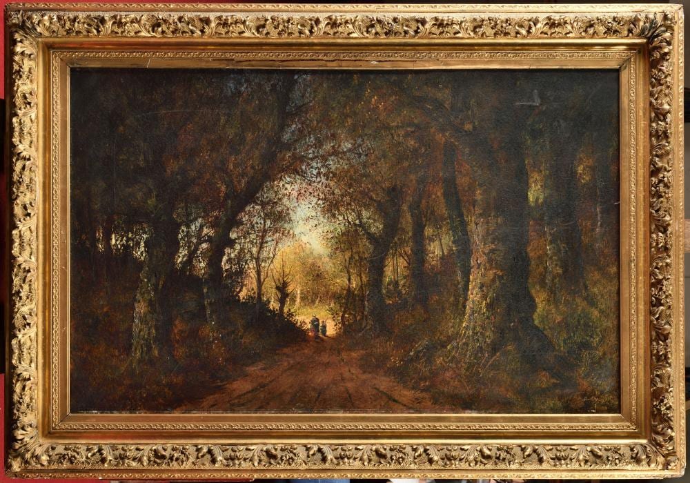 René Gourdon comparable auction result: ren gourdon 1855 promeneurs en sous bois