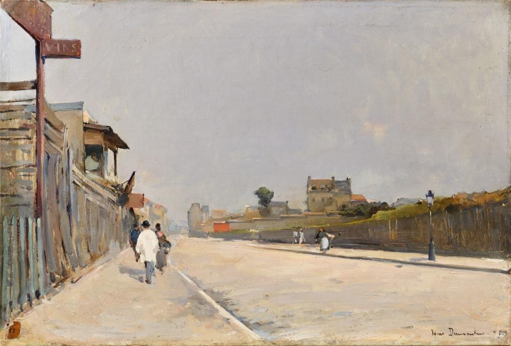 Louis (1860) Dumoulin comparable auction result: louis dumoulin fra 1860 1924 paris montmartre la rue damr mont 1885