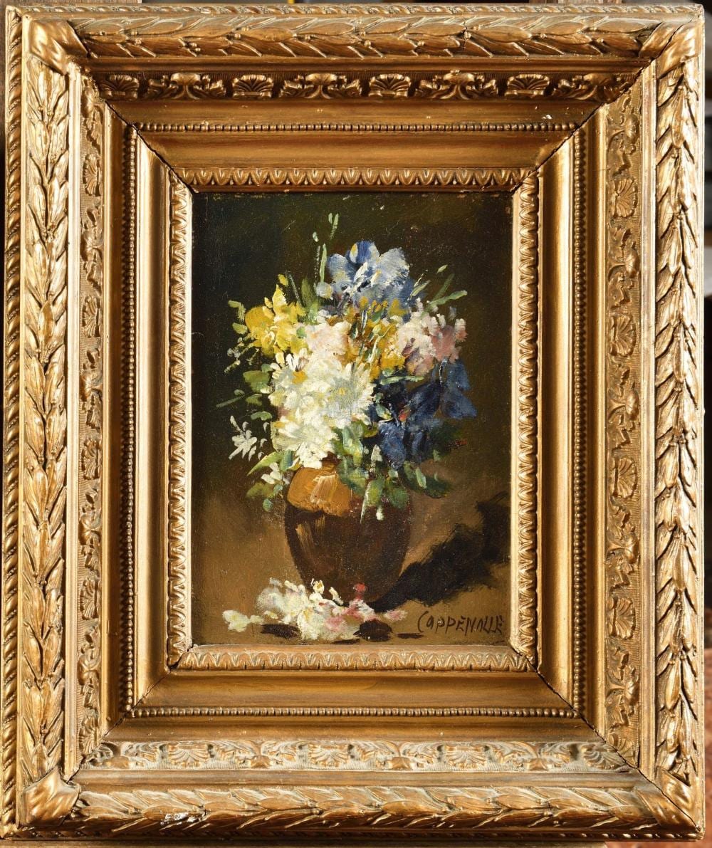 Edmond van Coppenolle comparable auction result: edmond van coppenolle c 1843 46 1915 bouquet de fleurs