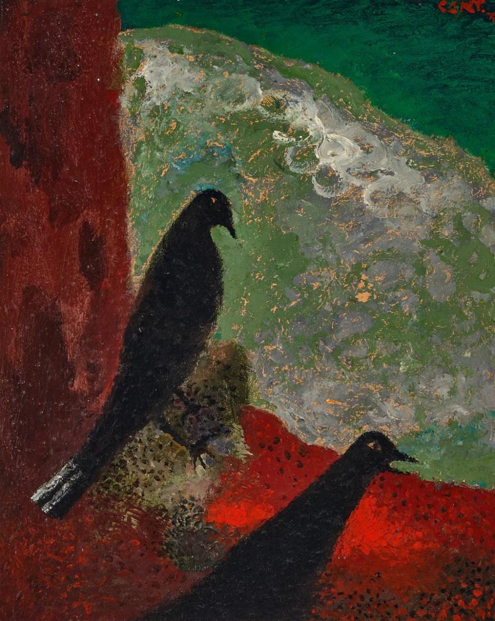 james cant 1911 1982 black birds 1970 oil on board 54 x 44 cm frame 70 x 59 x 5 cm signed and dated upper right hill smith · Lawsons · 2023-03-16 James (1911) Cant comparable auction result: james cant 1911 1982 black birds 1970 oil on board 54 x 44 cm frame 70 x 59 x 5 cm signed and dated upper right hill smith