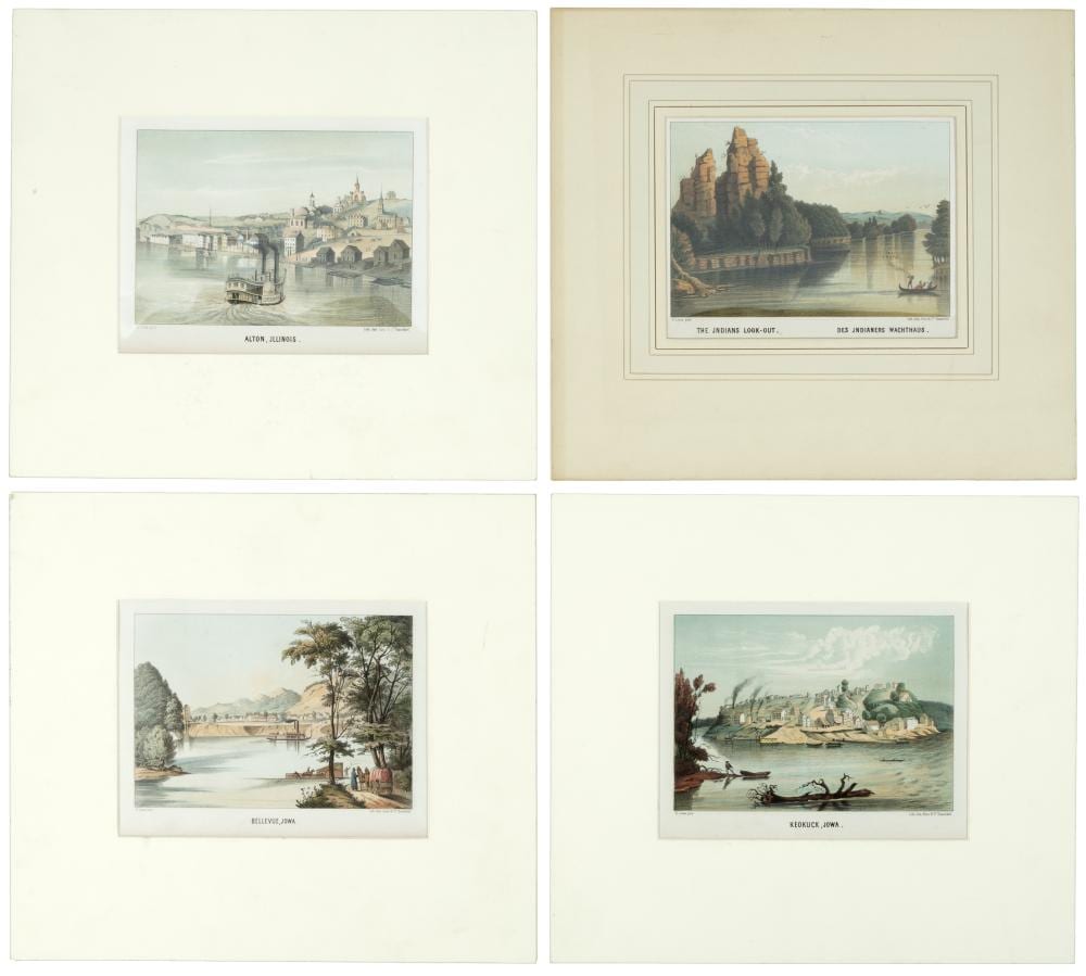 four color lithographs after henry lewis · PBA Galleries Auctions & Appraisers · 2023-03-23 Henry Lewis comparable auction result: four color lithographs after henry lewis