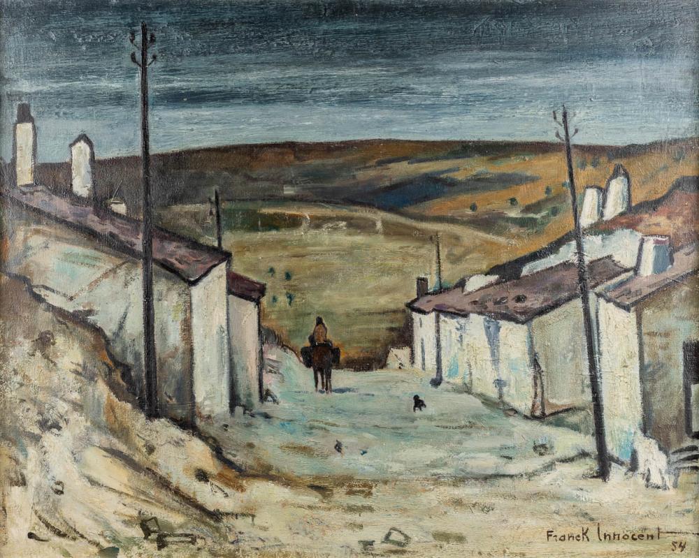 Franck Innocent comparable auction result: franck innocent 1912 1983 abandoned village oil on canvas 1954 w 81 x h 65 cm