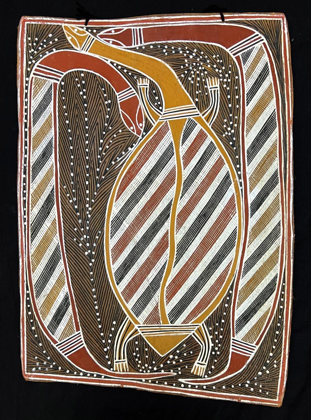 George Milpurrurru comparable auction result: george milpurrurru long neck tortoise and rainbow snake