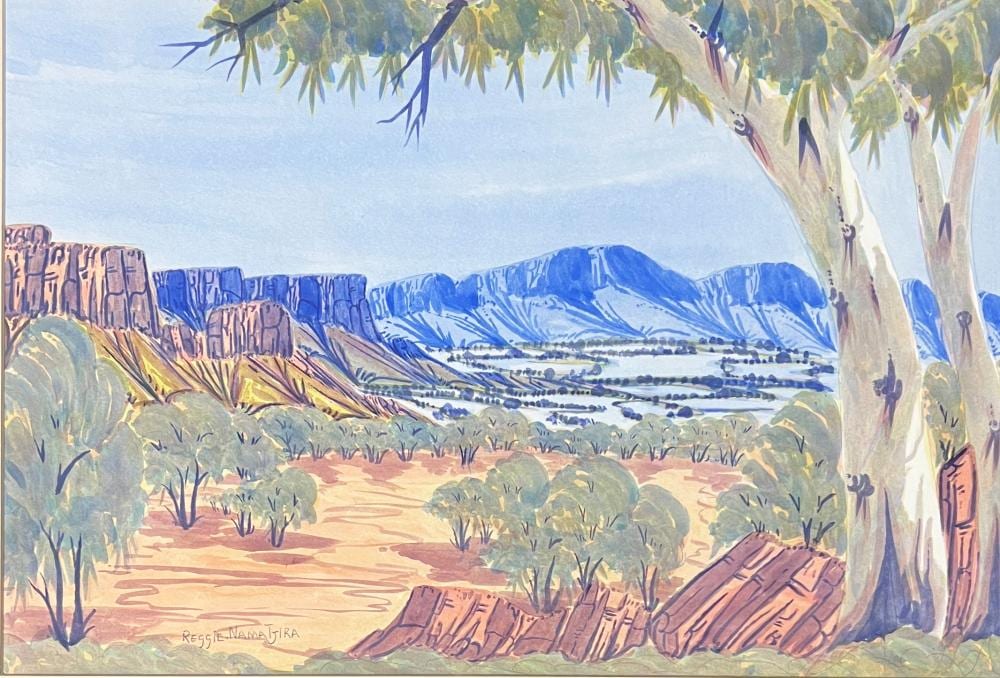 Reggie Namatjira comparable auction result: reggie namatjira untitled waterclour on paper