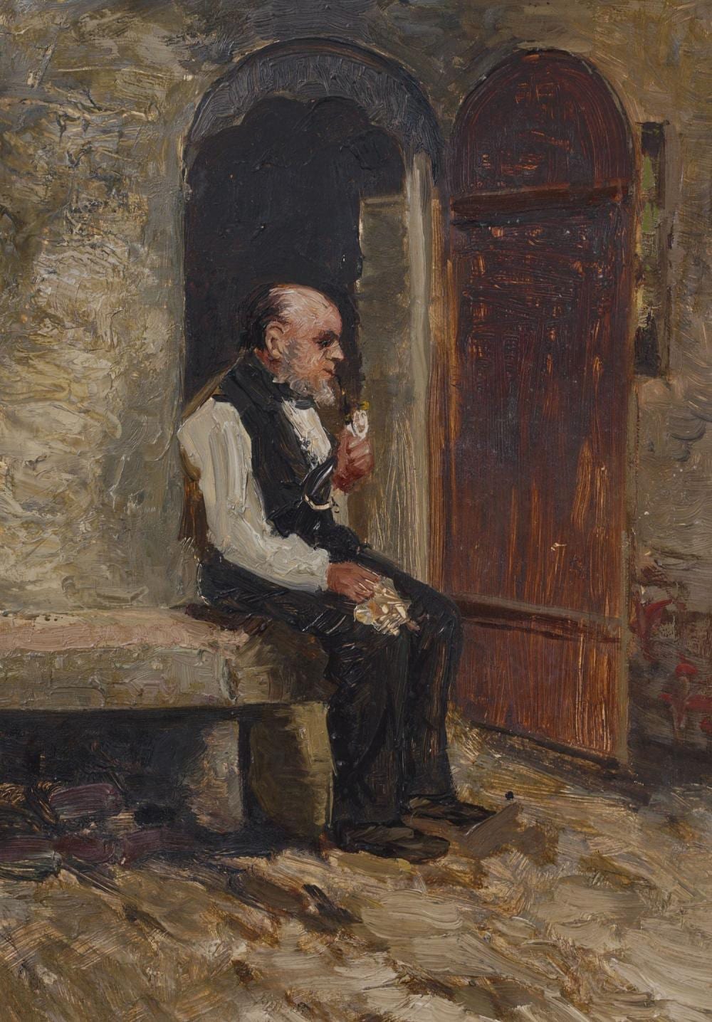 Carl Johann Arnold comparable auction result: carl johann arnold zugeschr interieur studie adolph von menzel wohl 1880er 1890 s
