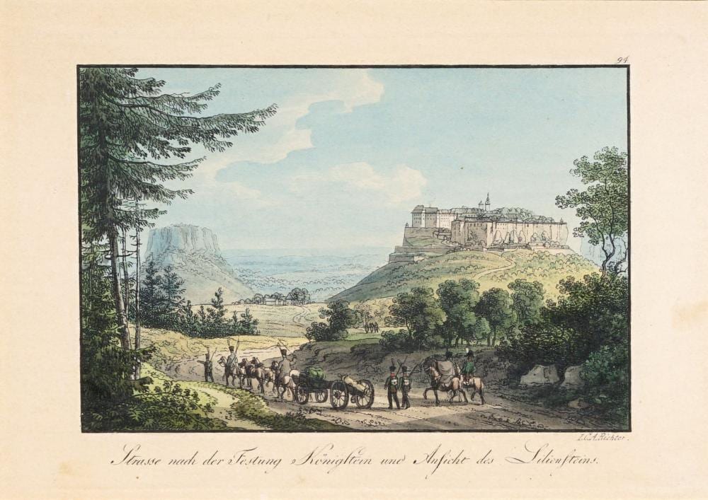 johann carl august richter stra e nach der festung k nigstein und ansicht des liliensteins stadt pirna und schloss sonnenstein ansicht von dresden um 1830 · Schmidt Kunstauktionen Dresden OHG · 2023-03-25 Johann Carl August Richter comparable auction result: johann carl august richter stra e nach der festung k nigstein und ansicht des liliensteins stadt pirna und schloss sonnenstein ansicht von dresden um 1830