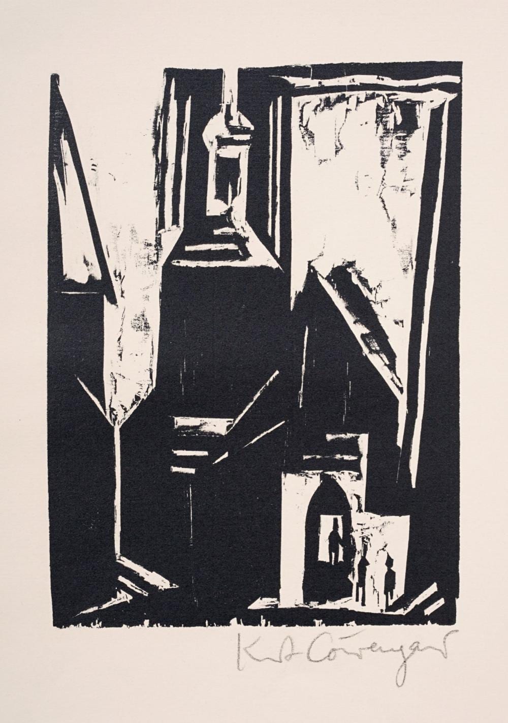 Kurt Löwengard comparable auction result: kurt l wengard kirchgang 1923