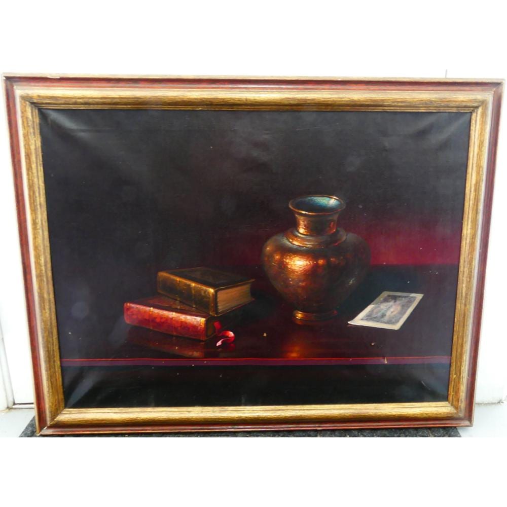 luciano guarnieri still life oil on canvas · Antiques & Modern Auction Gallery · 2023-03-18 Luciano Guarnieri comparable auction result: luciano guarnieri still life oil on canvas
