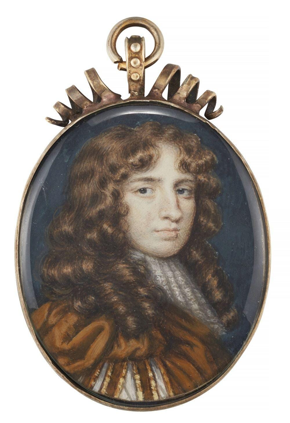 Thomas (1680) Gibson comparable auction result: richard gibson english 1615 1690 a portrait miniature of a gentleman wearing a gold edged ochr