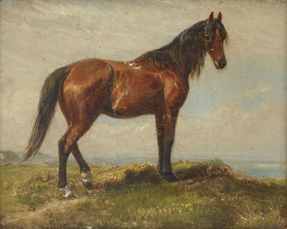 Friedrich Wilhelm Keyl comparable auction result: friedrich wilhelm keyl german english 1823 1871 portrait of a chestnut horse with black mane