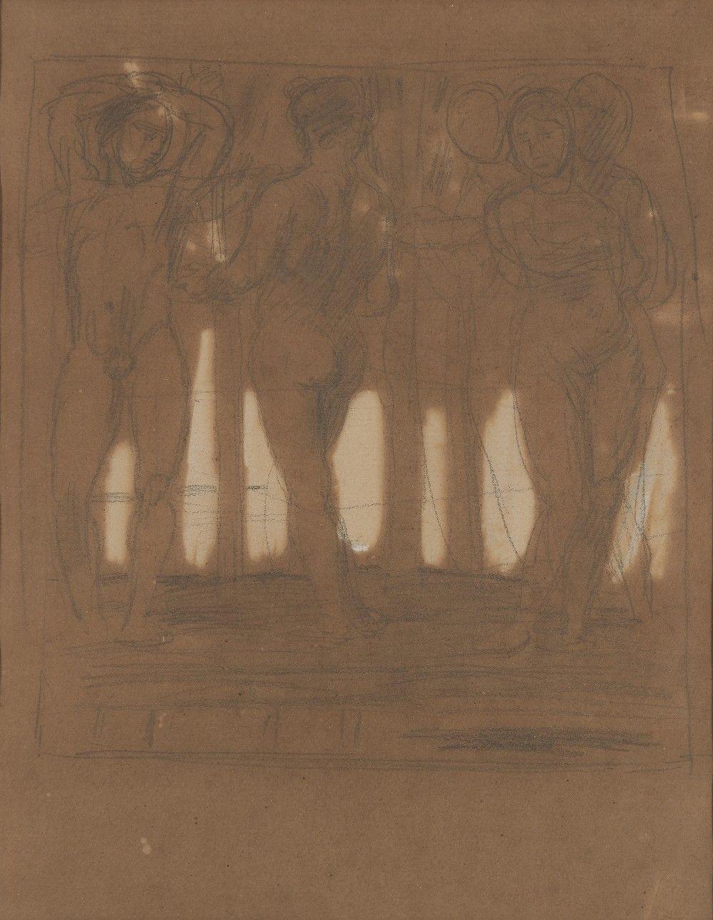 Hans von Marées comparable auction result: hans von mar es german 1837 1887 figurenstudien pencil heightened with touches of white on p