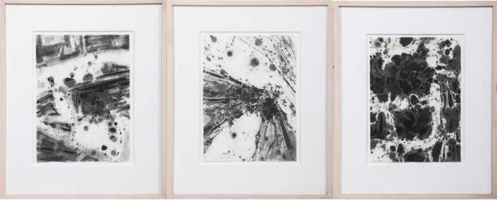 John Willenbecher comparable auction result: john willenbecher american b 1936 3 abstract works on paper ink on paper each signed jw 1999 12 3 4 x 9 1 4 sheet framed 20