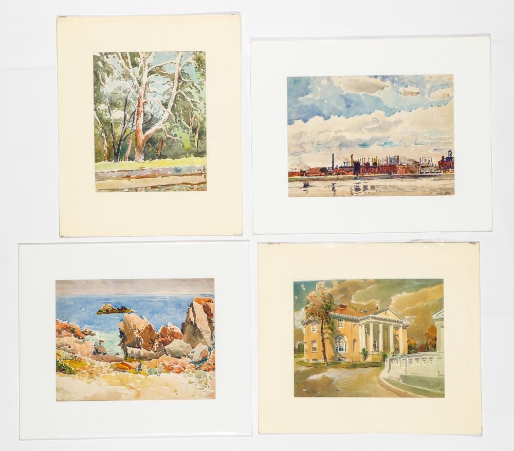 John J. Dull comparable auction result: john dull american 1859 1949 four 4 watercolors