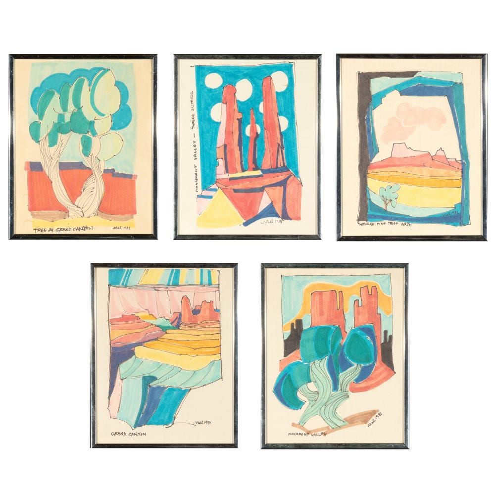 Brother Melvin Meyer comparable auction result: brother melvin meyer five western scenes 1981