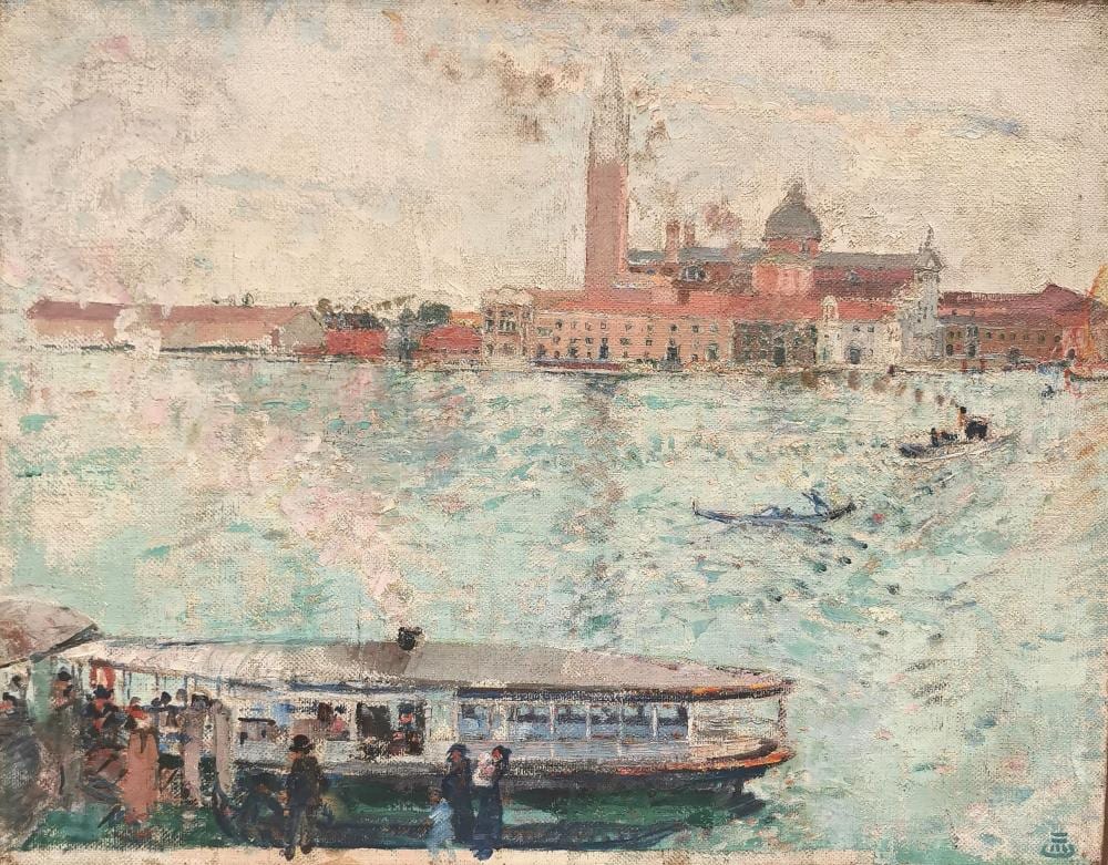 Marcel Jefferys comparable auction result: marcel jefferys 1872 1924 san giorgio maggiore temps gris venise