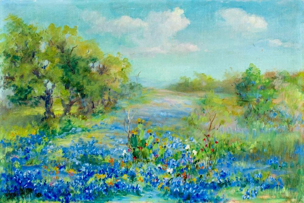 Eloise Polk McGill comparable auction result: eloise polk mcgill tx 1868 1939 oil painting