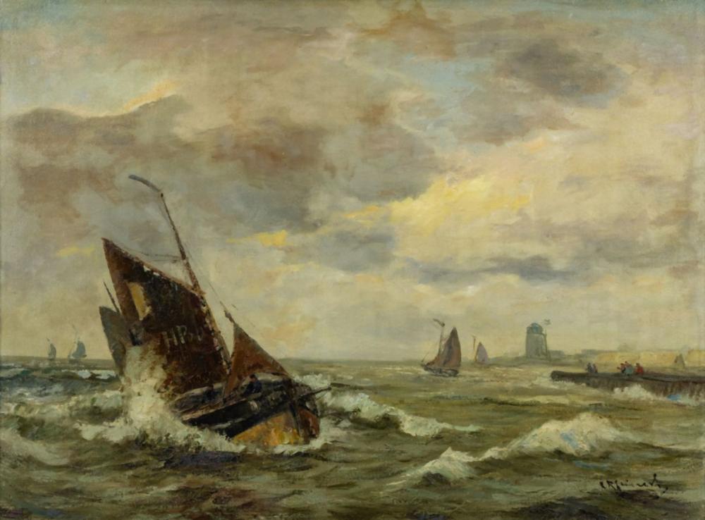 Adolf Rheinert comparable auction result: adolf rheinert 1879 1958 hamburgse schepen voor de kust