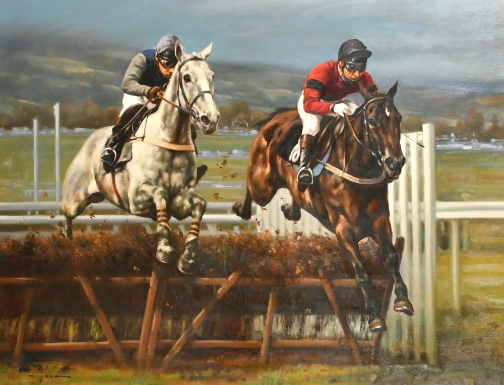 Graham Isom comparable auction result: graham isom b 1945 dawn run with jonjo o neil up leading desert orchid in the championship hurdles at chel