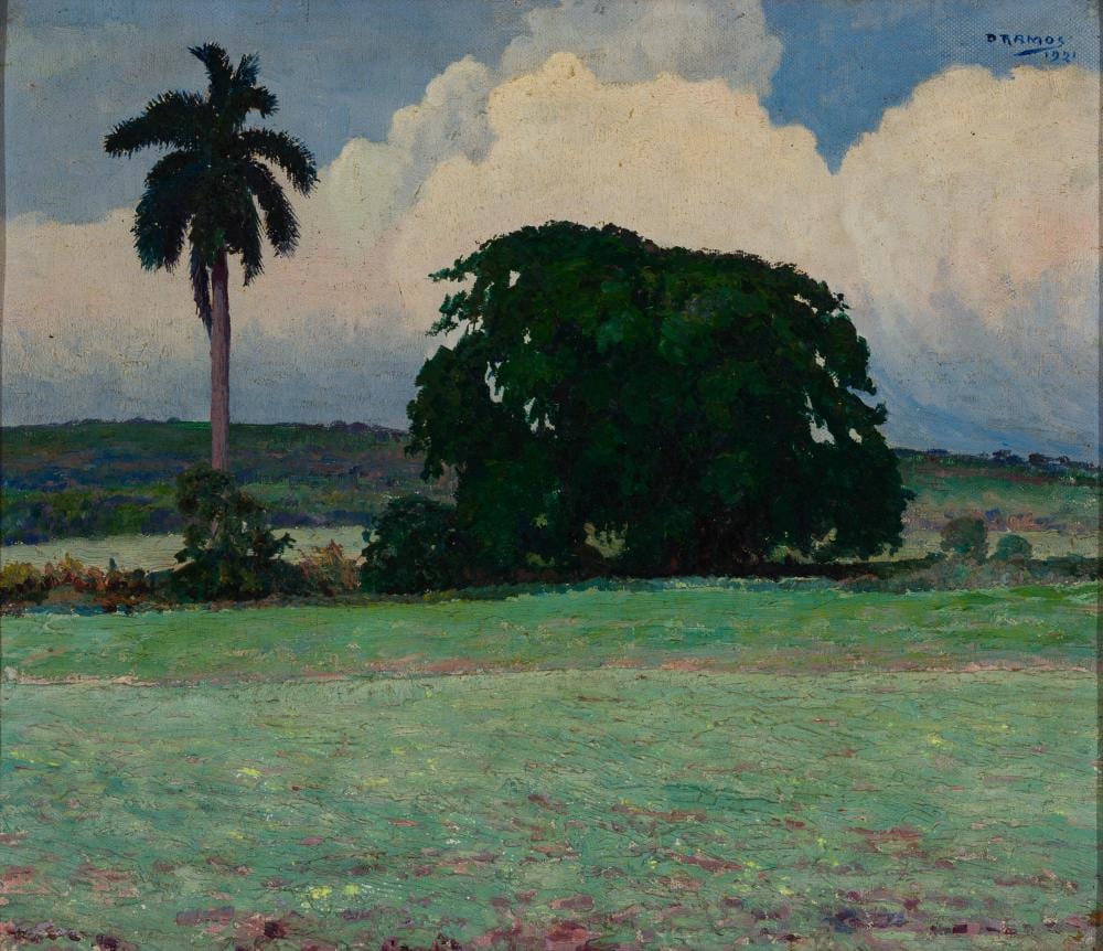 Domingo Ramos comparable auction result: domingo ramos cuban 1894 1956 landscape from the isle of pines ii 1921 oil on canvas framed 15 15 16 x 18 1 4 actual 21 5 16 x 23 7 16 framed