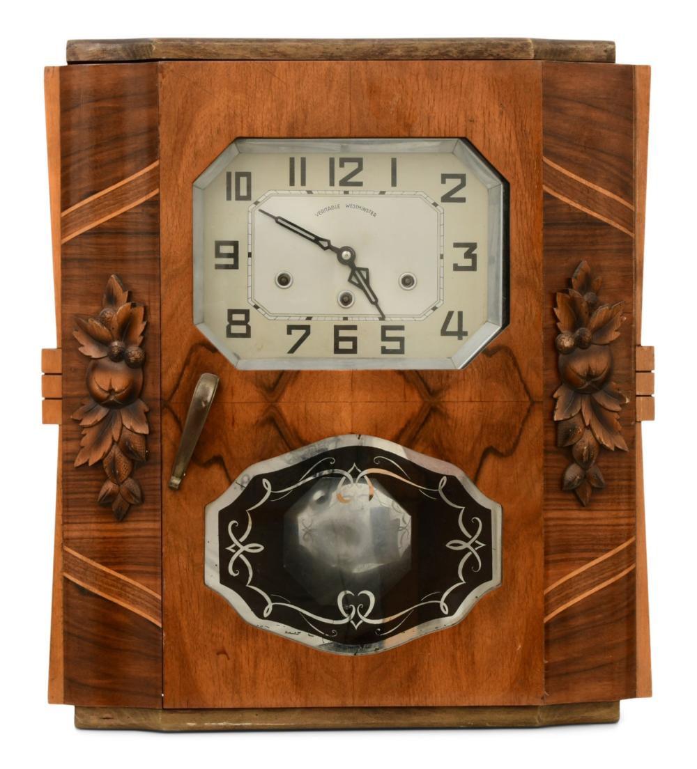 French Art Deco Wall Clock sold by Fontaine's Auction Gallery, lot 426 — auction record photograph