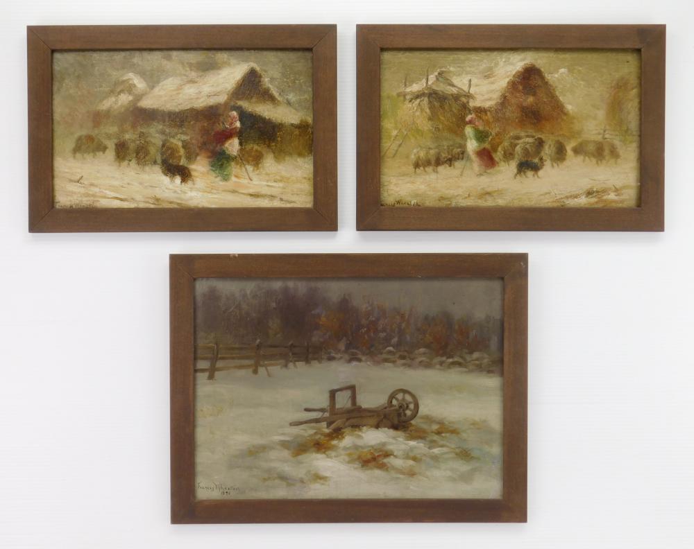 Francis Wheaton comparable auction result: 3 francis wheaton oils