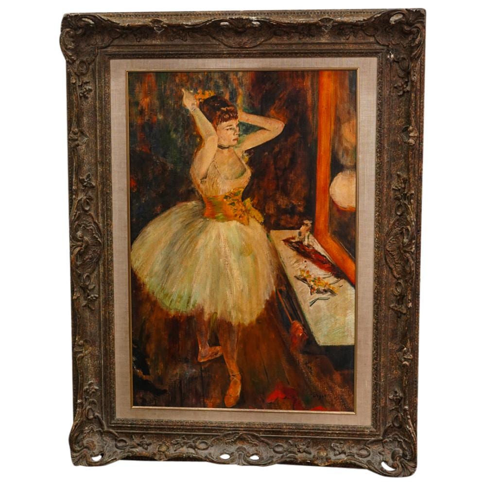 After Edgar Degas French (1834-1917) Oil on Canvas Painting sold by Akiba Galleries, lot 609 — auction record photograph