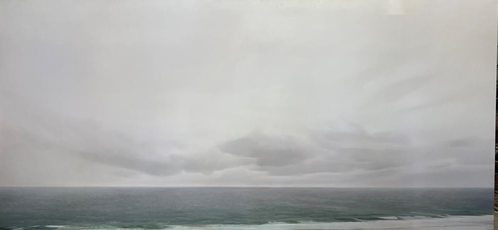 Chris Langlois comparable auction result: chris langlois 1969 australia ocean diamond bay 2007 oil on canvas ex david bremer collection approx 122 cm x 260 cm
