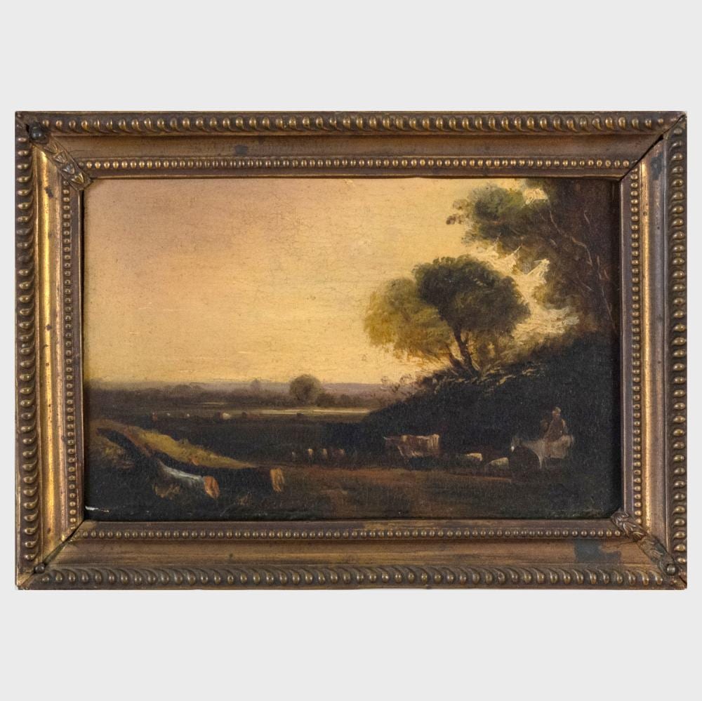 Richard (1713) Wilson comparable auction result: english school landscape with cows
