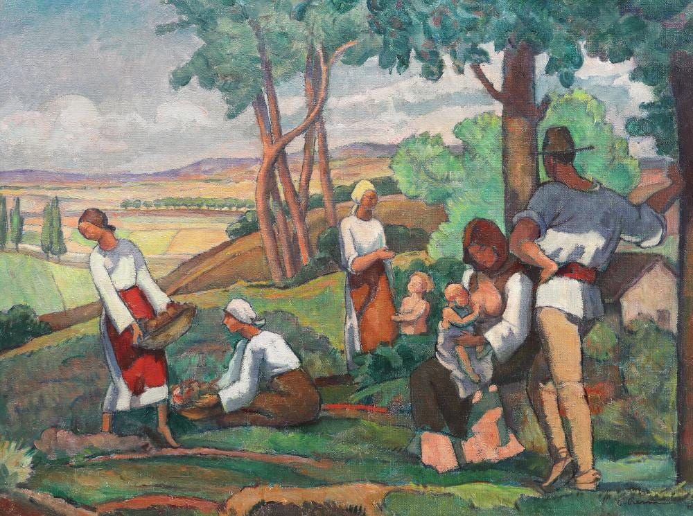 Camil Ressu comparable auction result: camil ressu gathering the harvest