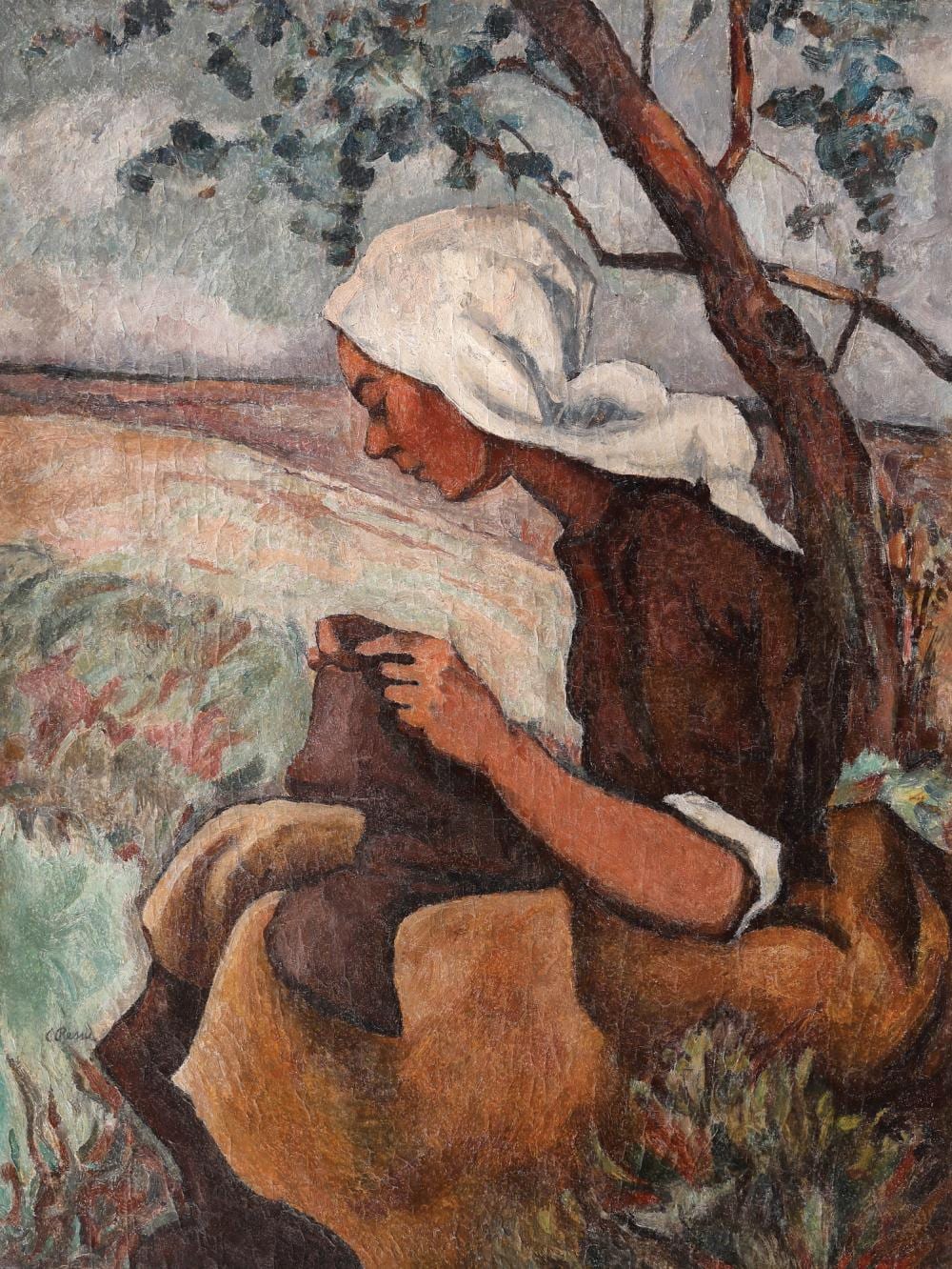 Camil Ressu comparable auction result: camil ressu breton woman in the field