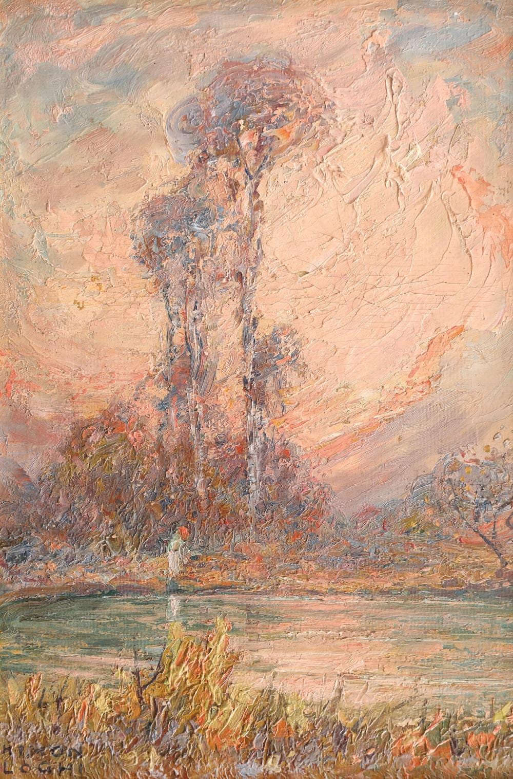 Kimon Loghi comparable auction result: kimon loghi sunset on the lake