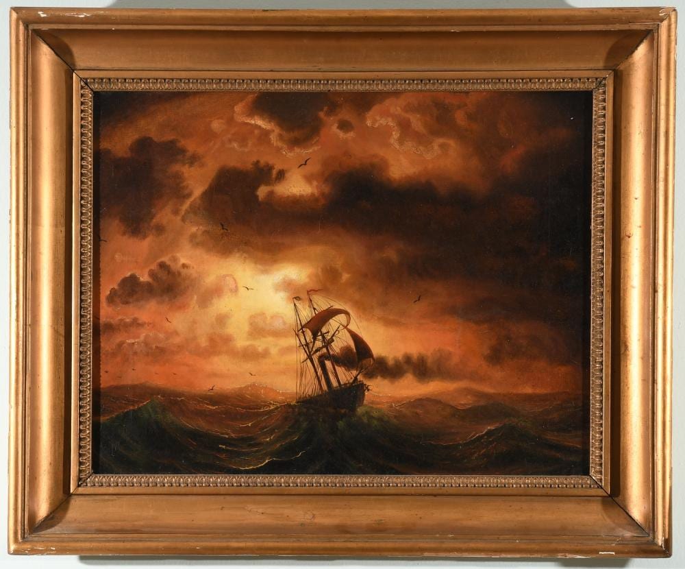 Marcus Larson comparable auction result: markus larsson swedish steamship in storm