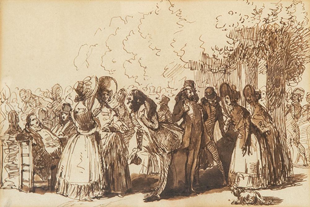 Leonardo Alenza y Nieto comparable auction result: leonardo alenza meeting of ladies and gentlemen in a park