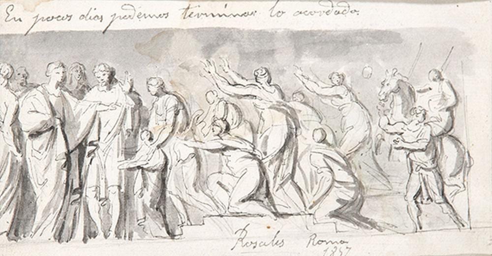Eduardo Rosales comparable auction result: eduardo rosales sketch of history box