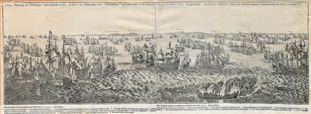 Matthäus (1593) Merian comparable auction result: seeschlacht in den downs battle of the downs