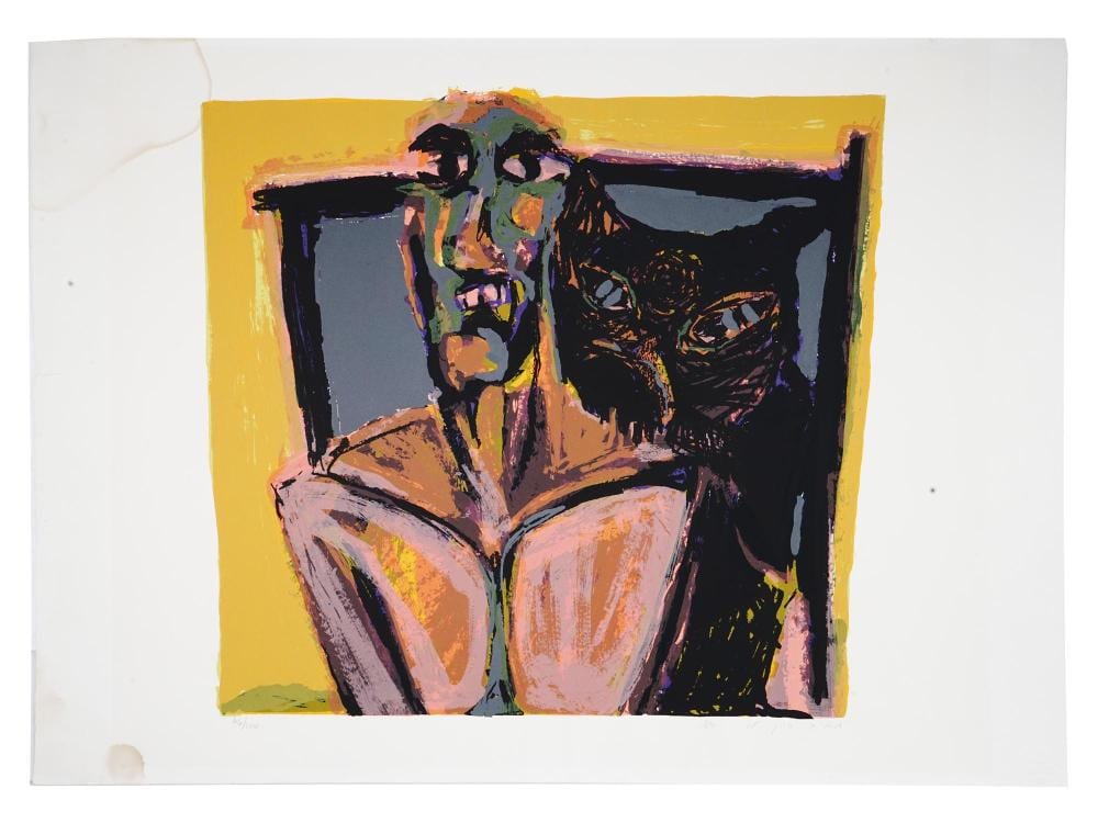 Maya Cohen Levy comparable auction result: israeli abstract serigraph by maya cohen levy