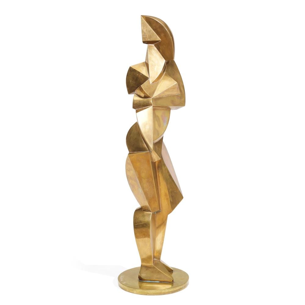 James (1929) Ritchie comparable auction result: james edward ritchie 1929 2017 untitled abstract figure gilt bronze incised ritchie and numbered 2 8 along the baseheight 36in 91 4cm diameter of base 9 1 2in 24 1cm