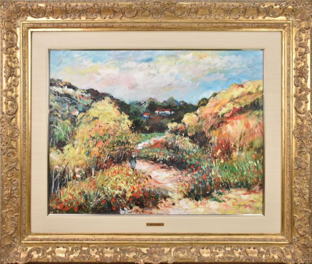 Max Agostini comparable auction result: max agostini french 1914 1997 landscape chemin a la mai son 24 x 32 canvas 37 x 45 overall