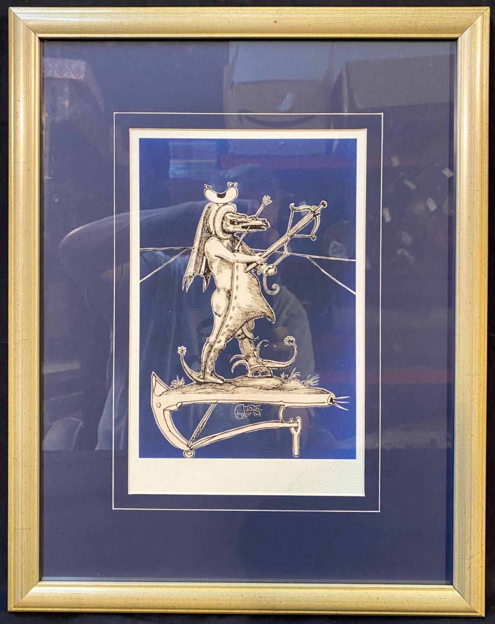 SALVADOR DALI (1904-1989) HAND SIGNED COLOR LITHOGRAPH TITLED DREAMS OF PANTAGRUEL – 15IN x 19IN sold by The Rug Life Auctions, lot 377 — auction record photograph
