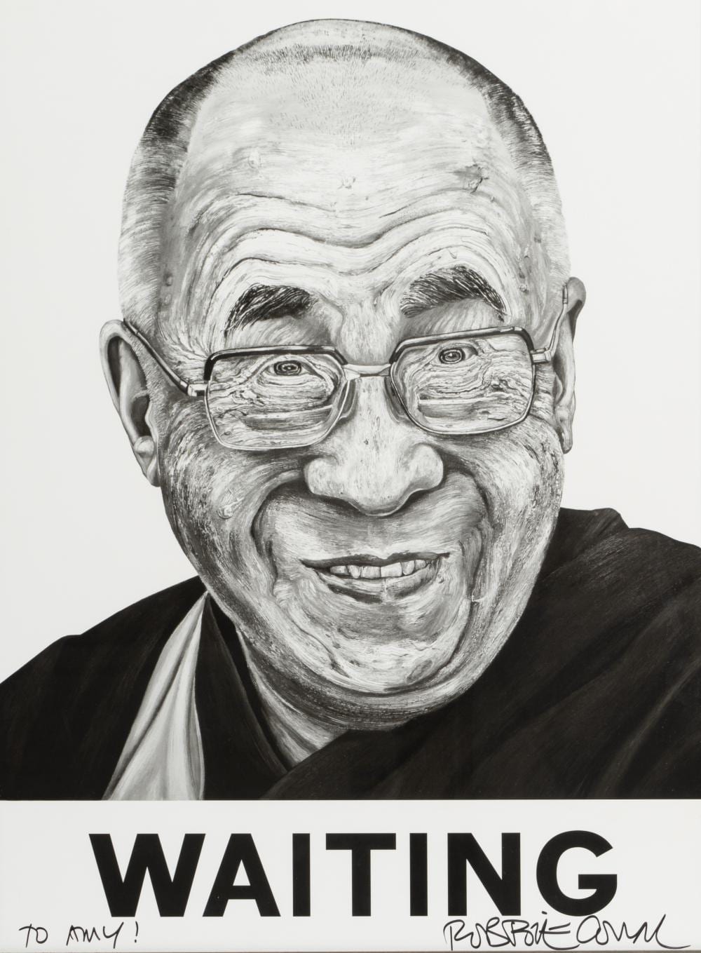 Robbie Conal comparable auction result: robbie conal american b 1944 waiting