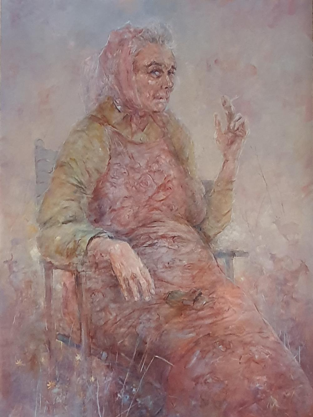 Brian Nunan comparable auction result: brian nunan lady with cigarette oil