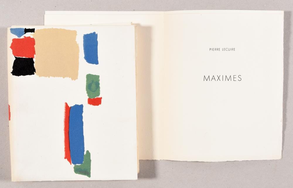 Pierre Lecuire comparable auction result: maximes