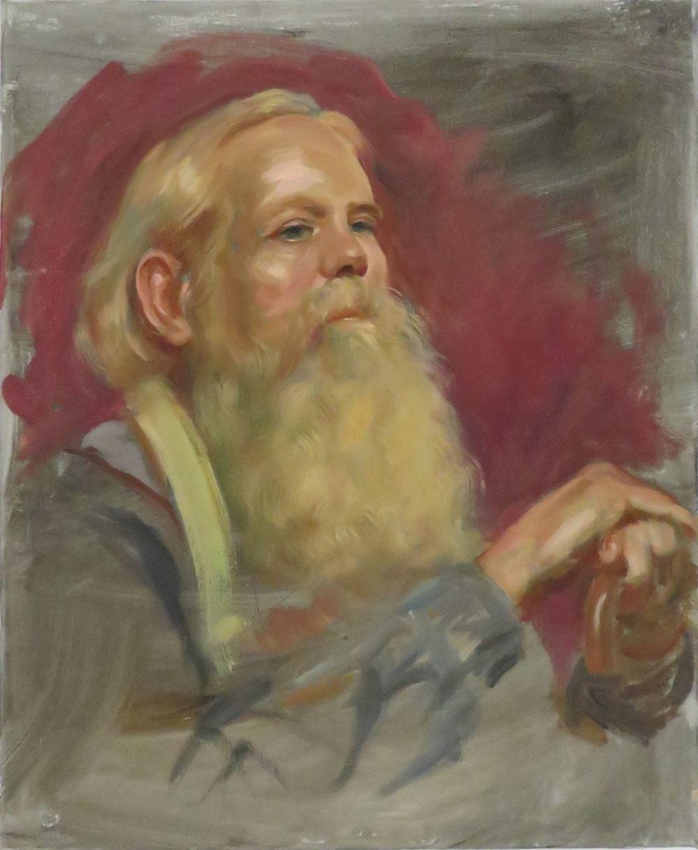 albert wasserman painting handsome man · Austin York LLC · 2023-04-26 Albert Wasserman comparable auction result: albert wasserman painting handsome man