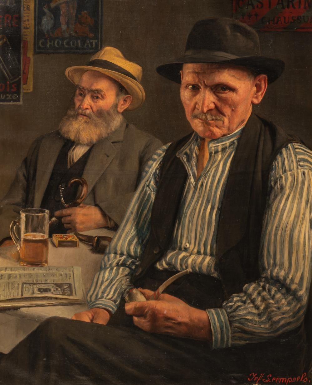 jef leempoels 1867 1935 au cabaret oil on canvas 80 x 65 cm 31 1 2 x 25 5 in frame 101 x 86 cm 39 7 x 33 8 in · Carlo Bonte Auctions · 2023-05-23 Jef Leempoels comparable auction result: jef leempoels 1867 1935 au cabaret oil on canvas 80 x 65 cm 31 1 2 x 25 5 in frame 101 x 86 cm 39 7 x 33 8 in