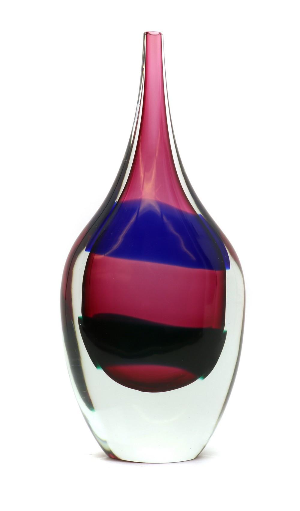 A Murano Sommerso glass vase, sold by Sworders, lot 294 — auction record photograph
